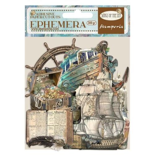 Stamperia - Songs of the Sea Ephemera Sea Sailing Ship and Elements (34pcs) (DFLCT30)