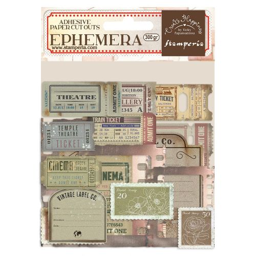 Stamperia Ephemera Create Happiness Christmas Tickets