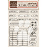 Stamperia 14x18 cm Acrylic Stamp Create Happiness Christmas Calendar, Monthly