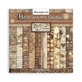 Stamperia - Scrapbooking Small Pad (8"X8") Backgrounds Selection - Coffee and Chocolate (SBBS94)