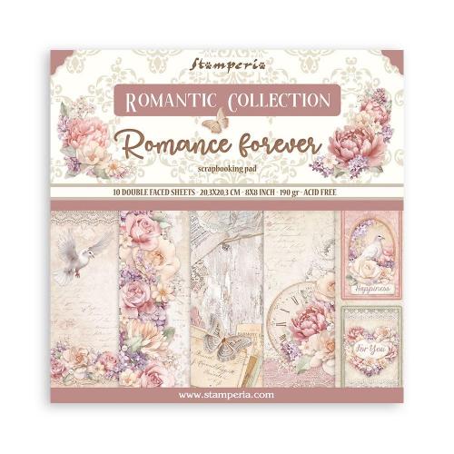 Stamperia - Scrapbooking Small Pad 8" x 8" - Romance Forever (SBBS96)