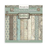 Stamperia - Scrapbooking Small Pad 8" x 8" Backgrounds Selection - Voyages Fantastiques (SBBS97)