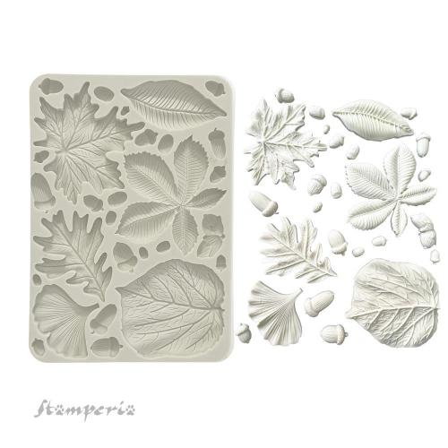 Stamperia Forest Silicon Mould A5 Leaves and Acorns (KACMA539)