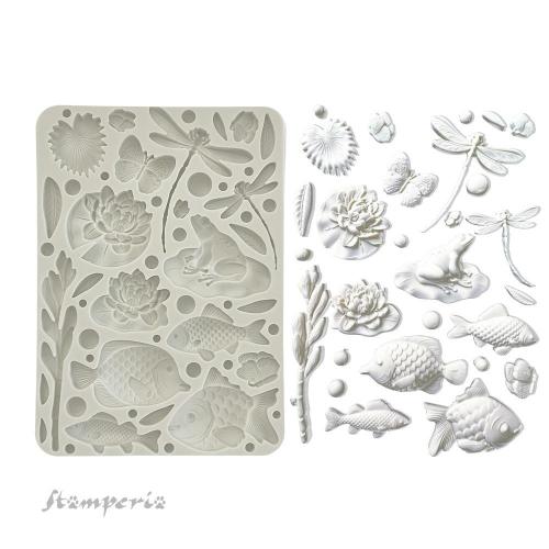 Stamperia Forest Silicon Mould A5 Fish and Dragonfly (KACMA540)