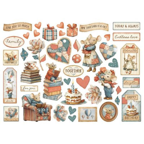 Stamperia Family Die Cuts Assorted (44pcs) (DFLDC124)