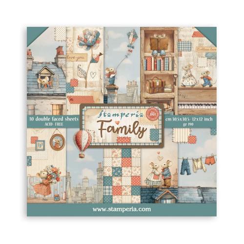 Stamperia Family 12x12 Inch Paper Pack (SBBL181) - Postage as per Actual