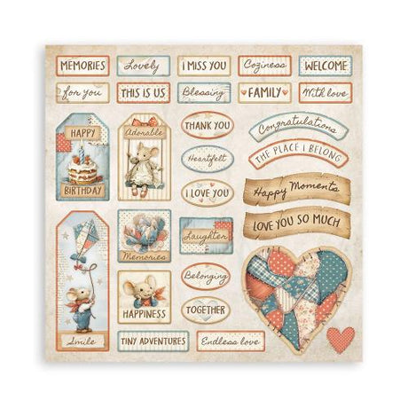 Stamperia Family 8x8 Inch Paper Pack (SBBS137)