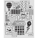Stamperia Family Thick Stencil 20x25cm Patchwork (KSTD197)