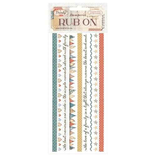 Stamperia Family Rub-On 8,33x2,36 Inch Stripes (DFLRB219)