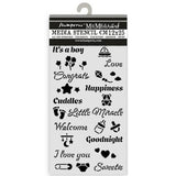 Stamperia Baby Thick Stencil 12x25cm Quotes (KSTDL144)
