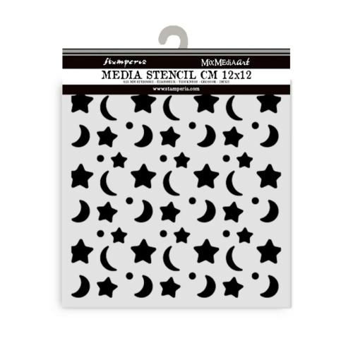 Stamperia Baby Thick Stencil 12x12cm Star and Moon (KSTDS71)