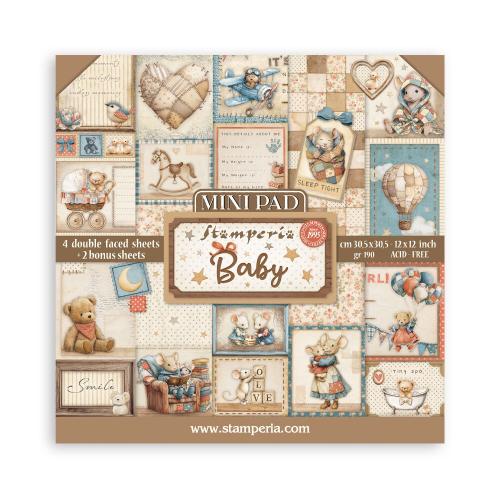 Stamperia Baby 12x12 Inch Mini Pad (6pcs) (SBBM001) - Postage as per Actual