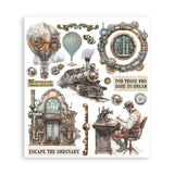 Stamperia Voyages Fantastiques Rub-On 20,5x23cm Assortment (6pcs) (DFLRBXG01)