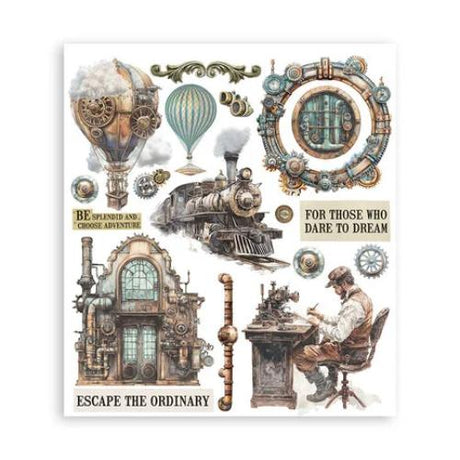 Stamperia Voyages Fantastiques Rub-On 20,5x23cm Assortment (6pcs) (DFLRBXG01)