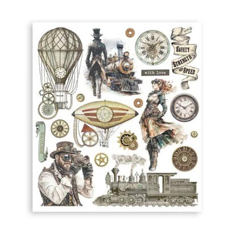Stamperia Voyages Fantastiques Rub-On 20,5x23cm Assortment (6pcs) (DFLRBXG01)