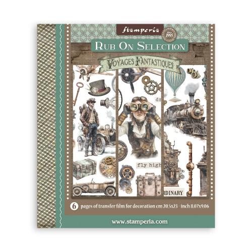 Stamperia Voyages Fantastiques Rub-On 20,5x23cm Assortment (6pcs) (DFLRBXG01)