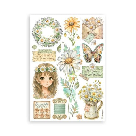 Stamperia Daisy Art A5 Washi Pad (8pcs) (SBW30)