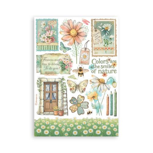 Stamperia Daisy Art A5 Washi Pad (8pcs) (SBW30)