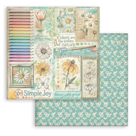 Stamperia Daisy Art 8x8 Inch Paper Pack (SBBS138)