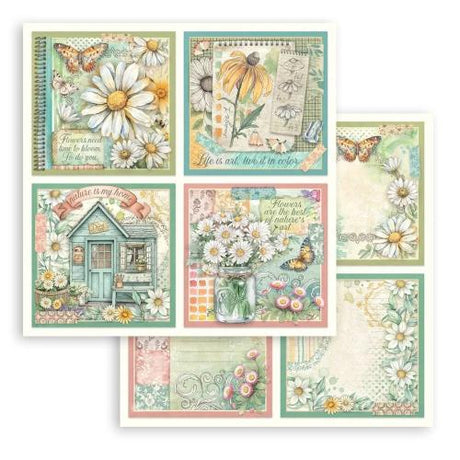 Stamperia Daisy Art 8x8 Inch Paper Pack (SBBS138)