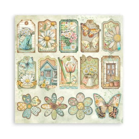Stamperia Daisy Art 8x8 Inch Paper Pack Maxi (Single Face) (SBBSXB22)