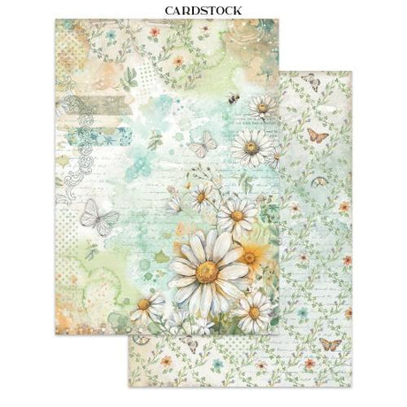 Stamperia Daisy Art Junk Journal Stickers, Backgrounds, Cut-Outs (SBJK14) - Postage as per Actual