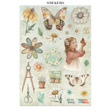 Stamperia Daisy Art Junk Journal Stickers, Backgrounds, Cut-Outs (SBJK14) - Postage as per Actual