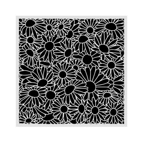 Stamperia Daisy Art Thick Stencil 18x18cm Daisies Pattern (KSTDQ130)