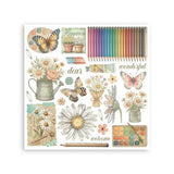 Stamperia Daisy Art Rub-On 15,5x15,5cm Assortment (6pcs) (DFLRBX08)