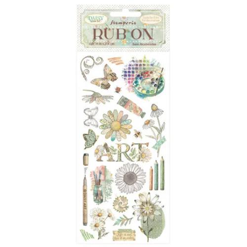 Stamperia Daisy Art Rub-On 10,16x21,6cm Life is Art Live it in Colour (DFLRB221)