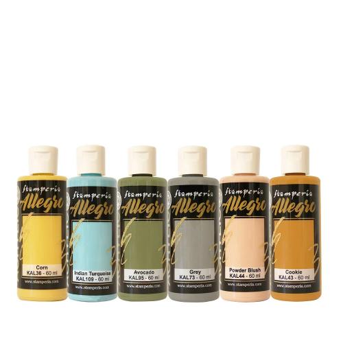 Stamperia Daisy Art Allegro Paint Kit (6pcs) (KALKIT70) - Postage as per Actual