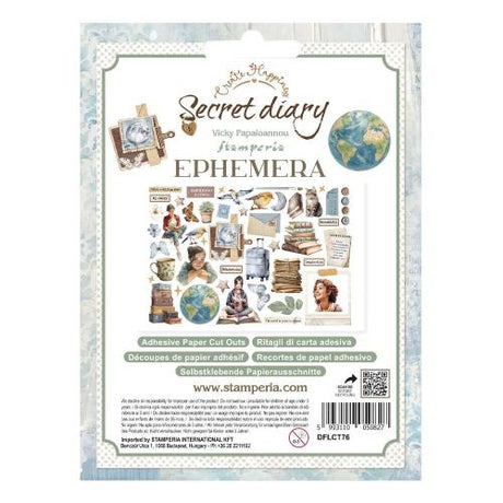 Stamperia Secret Diary Ephemera (46pcs) (DFLCT76)
