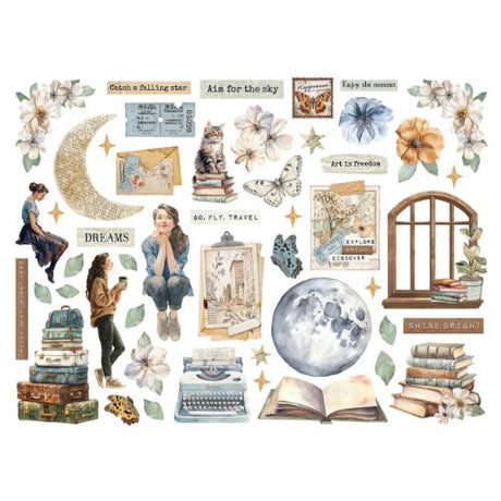 Stamperia Secret Diary Die Cuts Assorted (48pcs) (DFLDC128)