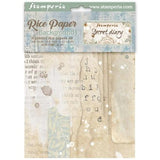 Stamperia Secret Diary A6 Rice Paper Backgrounds (8pcs) (DFSAK6051)