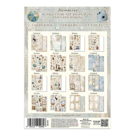 Stamperia Secret Diary Junk Journal Stickers, Backgrounds, Cut-Outs (SBJK15) - Postage as per Actual