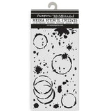 Stamperia Secret Diary Thick Stencil 12x25cm Ink Splatter (KSTDL149)
