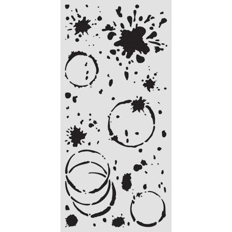 Stamperia Secret Diary Thick Stencil 12x25cm Ink Splatter (KSTDL149)