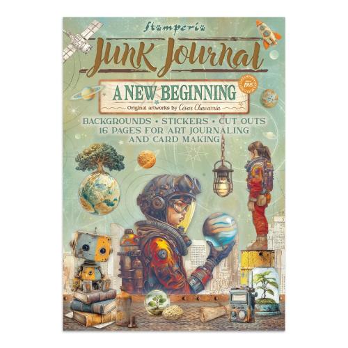 Stamperia A New Beginning Junk Journal Stickers, Backgrounds, Cut-Outs (SBJK16)