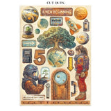 Stamperia A New Beginning Junk Journal Stickers, Backgrounds, Cut-Outs (SBJK16)
