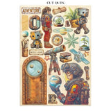 Stamperia A New Beginning Junk Journal Stickers, Backgrounds, Cut-Outs (SBJK16)