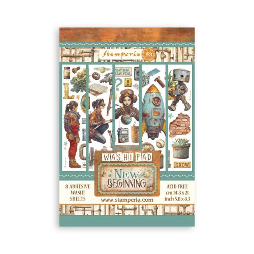 Stamperia A New Beginning A5 Washi Pad (8pcs) (SBW31)