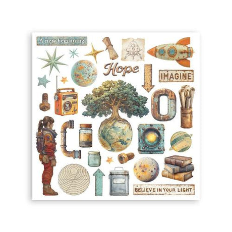 Stamperia A New Beginning Rub-On 15,5x15,5cm Assortment (6pcs) (DFLRBX10)