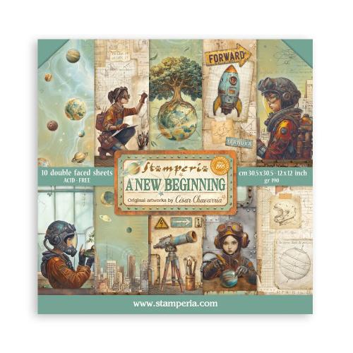 Stamperia A New Beginning 12x12 Inch Paper Pack (Double Face) (SBBL184) - Postage as per Actual