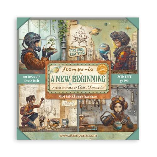 Stamperia A New Beginning 12x12 Inch Paper Pack (Single Face) (SBBXLB35) - Postage as per Actual