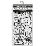Stamperia A New Beginning Thick Stencil 12x25cm Notes (KSTDL154)