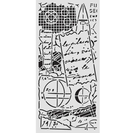 Stamperia A New Beginning Thick Stencil 12x25cm Notes (KSTDL154)