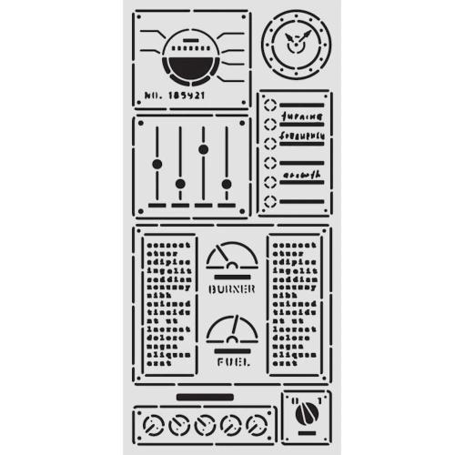 Stamperia A New Beginning Thick Stencil 12x25cm Control Panel (KSTDL155)