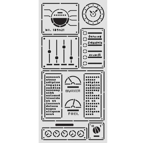 Stamperia A New Beginning Thick Stencil 12x25cm Control Panel (KSTDL155)