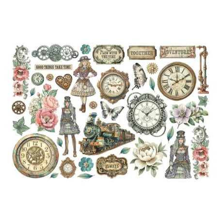 Stamperia Gardens of Time Ephemera (40pcs) by Antonis Tzanidakis (DFLCT78)