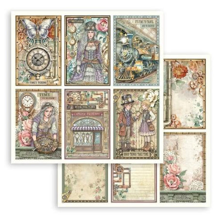 Stamperia Gardens of Time 8x8 Inch Paper Pack by Antonis Tzanidakis (SBBS141)